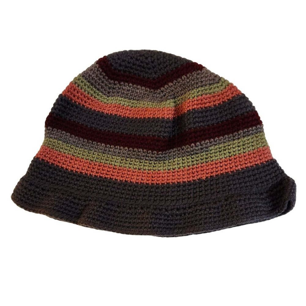 Bucket Hat multicolor handknit